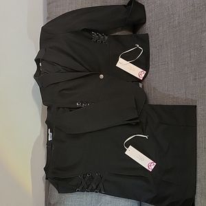 Etcetera black sheath and jacket set